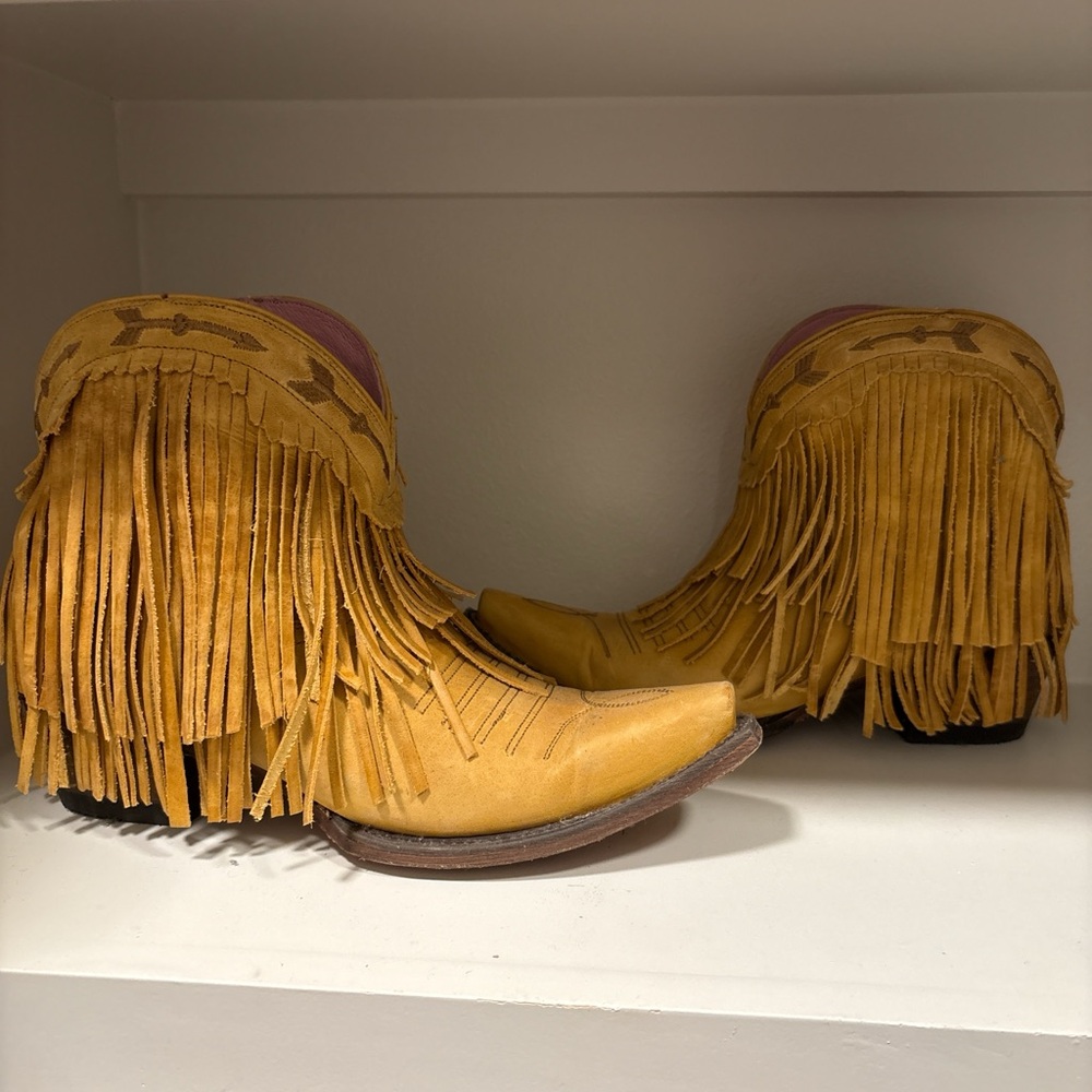 Fringe Western Ankle Boots